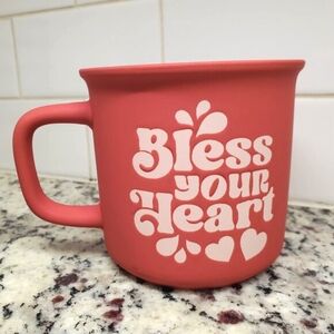 Bless Your Heart Stonewear Coffee or Tea Cup Mug Drinkwear Funny Gift Red